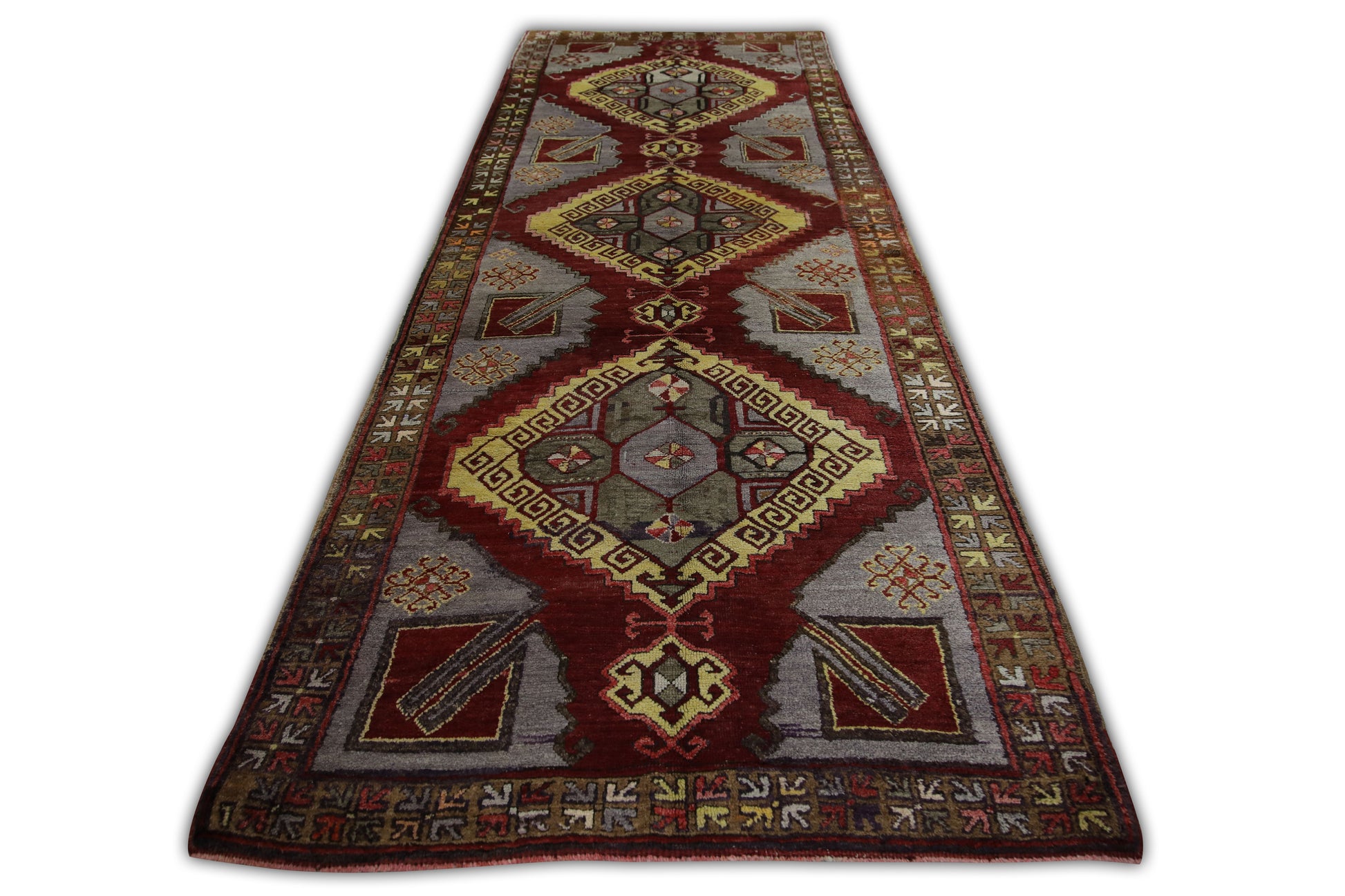 Turkish Vintage Anatolian Rug  4'6" x 12'4" #117