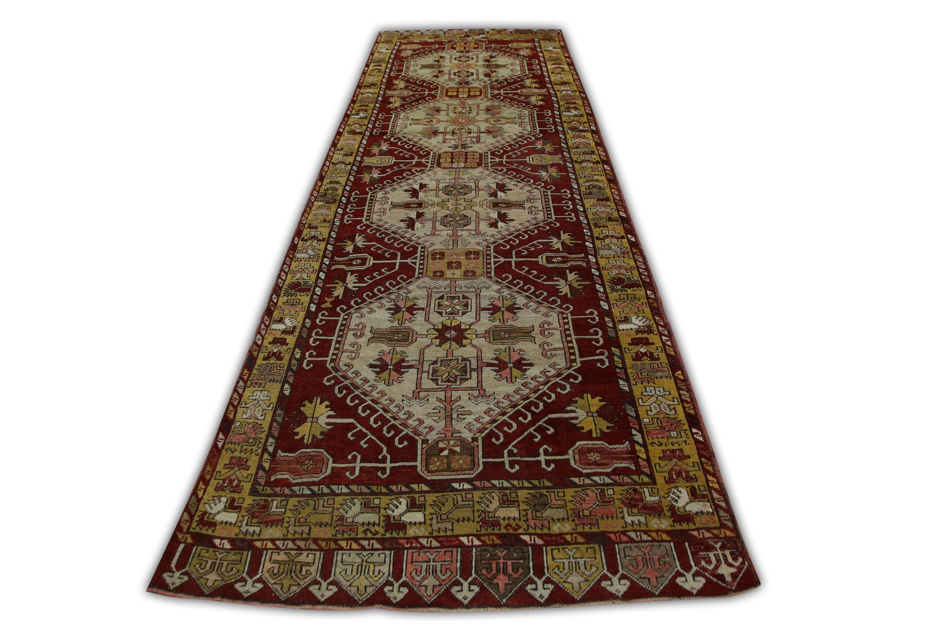 Turkish Vintage Anatolian Rug  4'2" x 13'1" #02