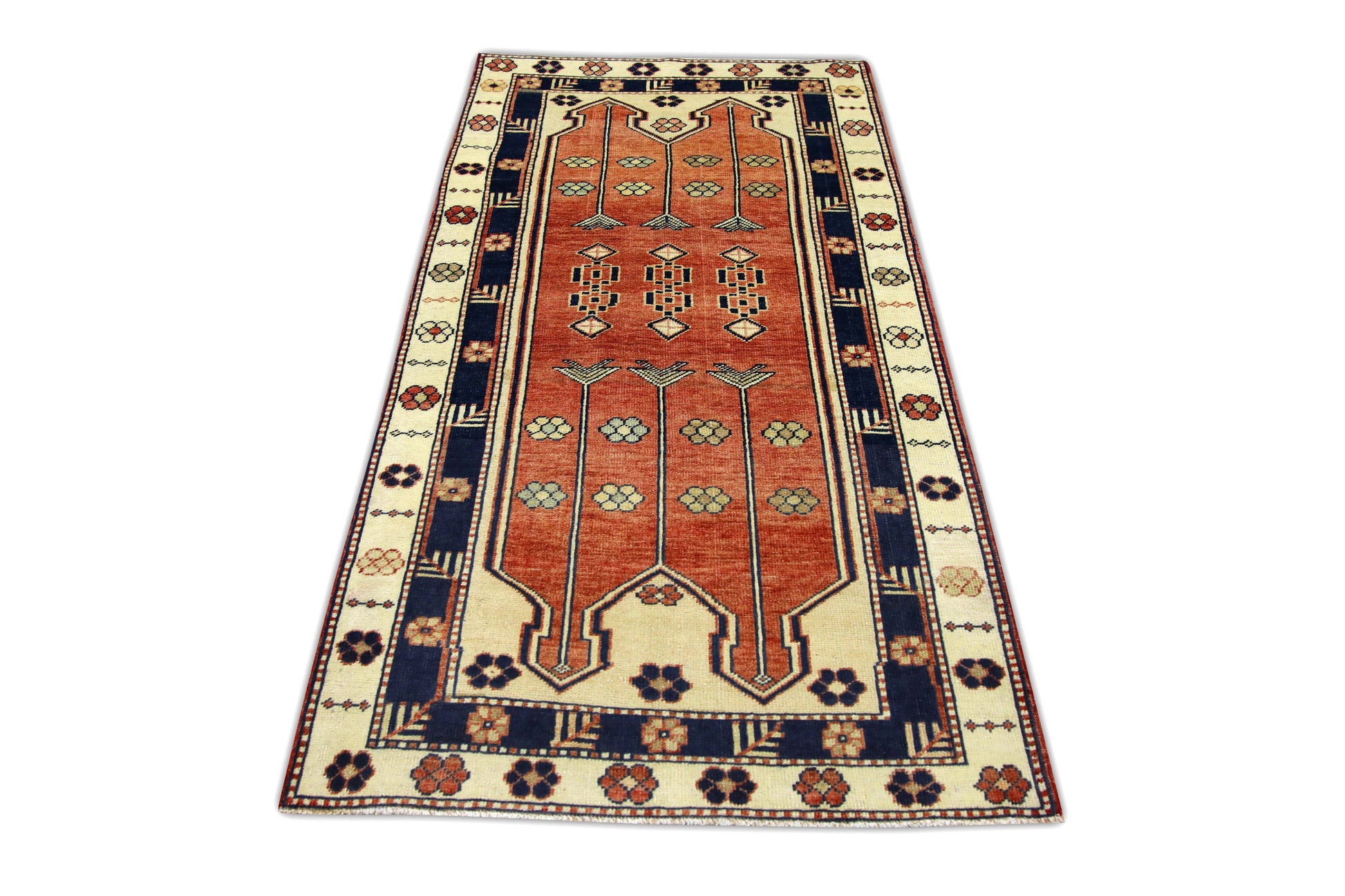 Turkish Vintage Anatolian Rug  3'5" x 6'6" #371
