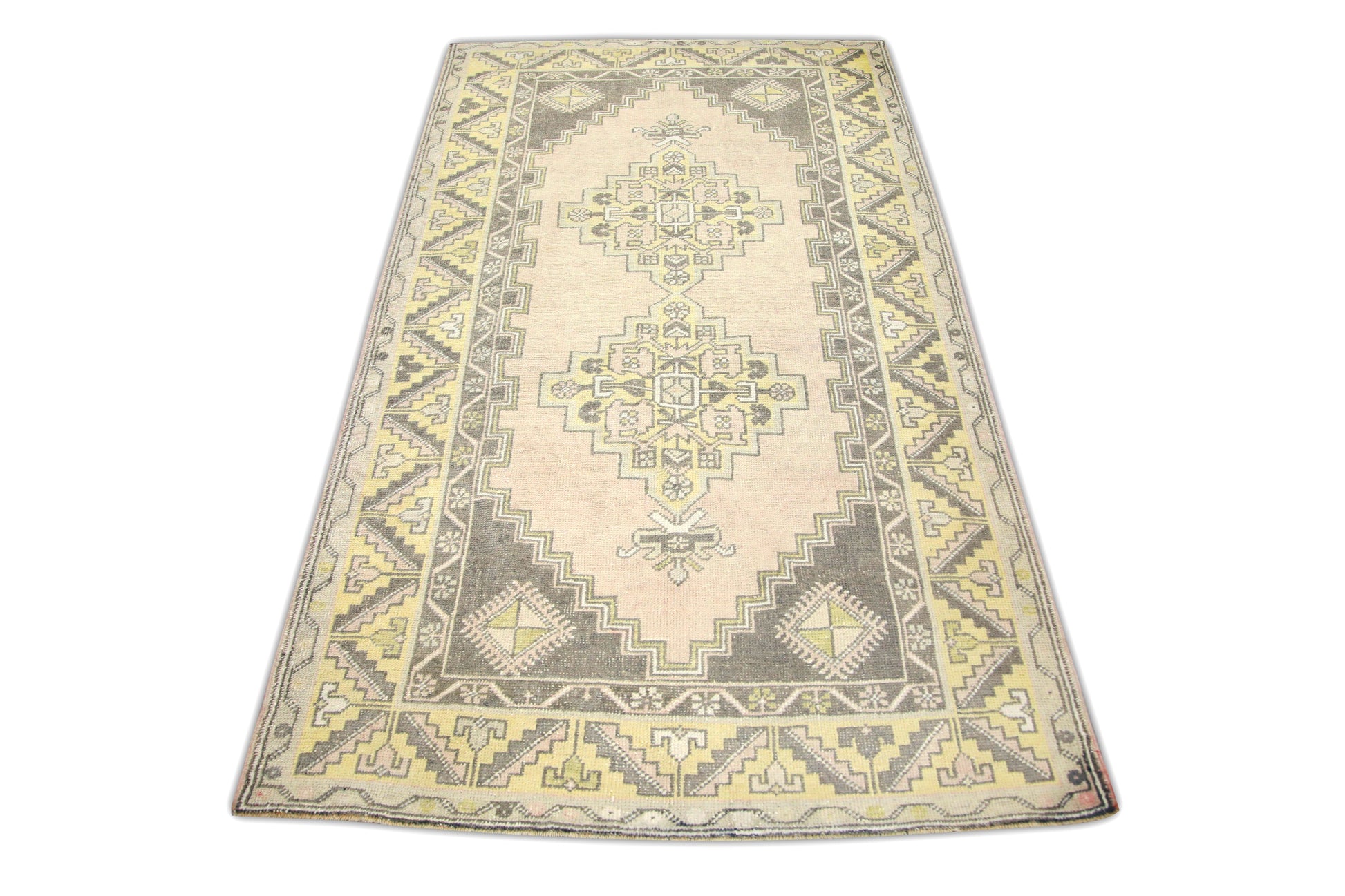 Turkish Vintage Anatolian Rug  4'1" x 6'11" #198
