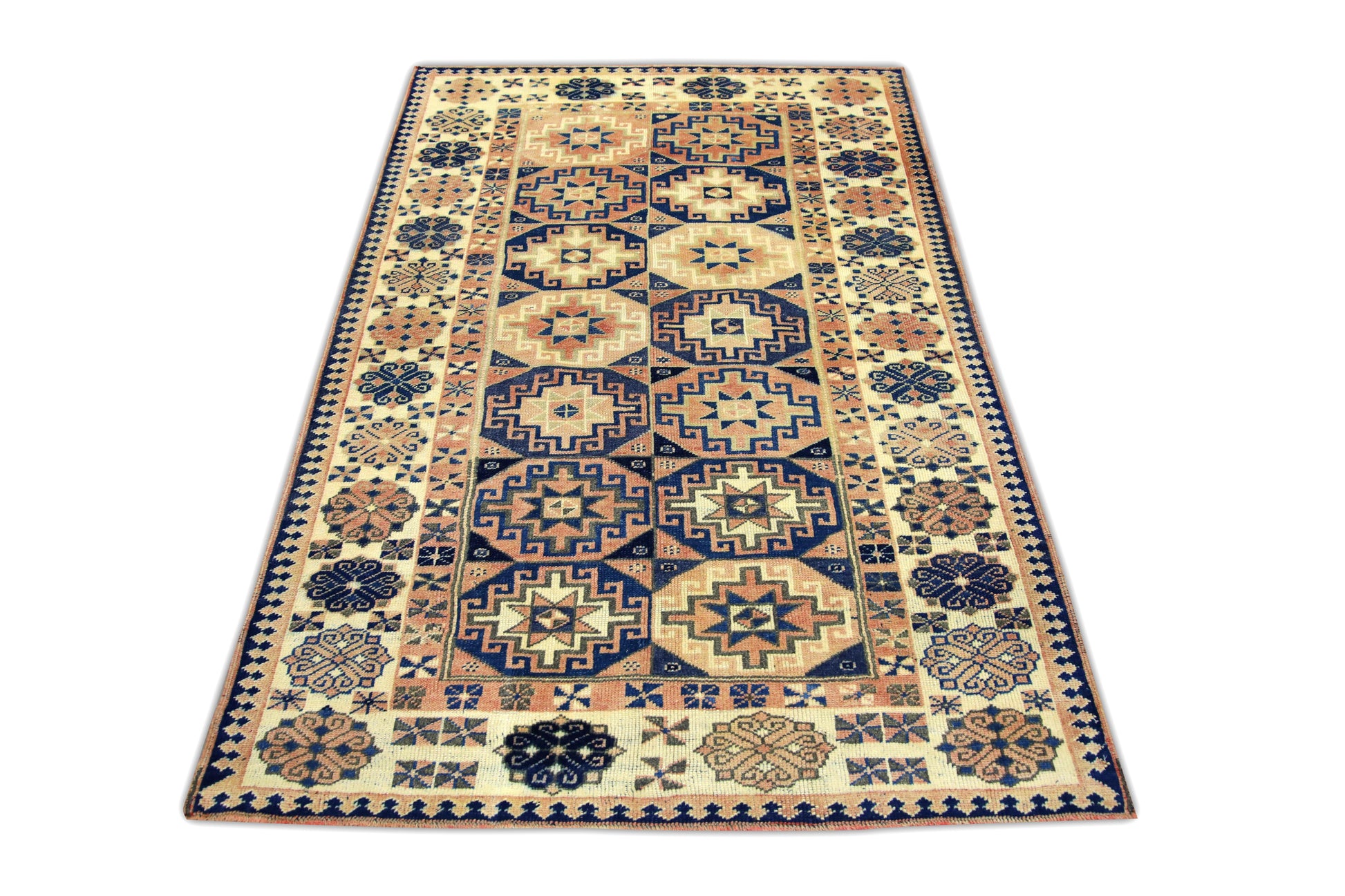 Turkish Vintage Anatolian Rug  4'2" x 6'4" #358