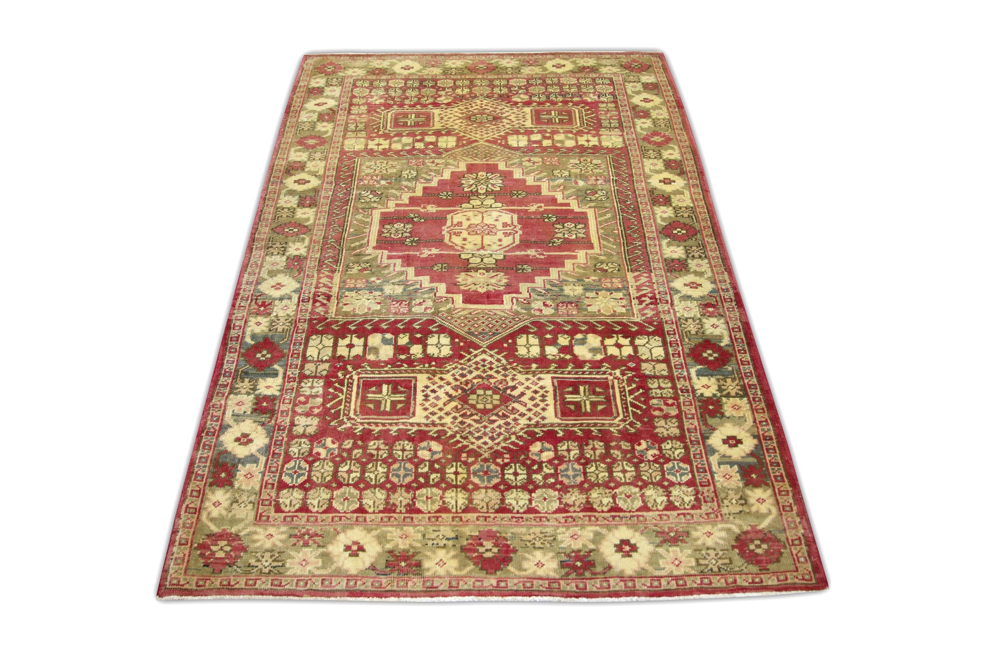Turkish Vintage Anatolian Rug  3'11" x 5'9" #424