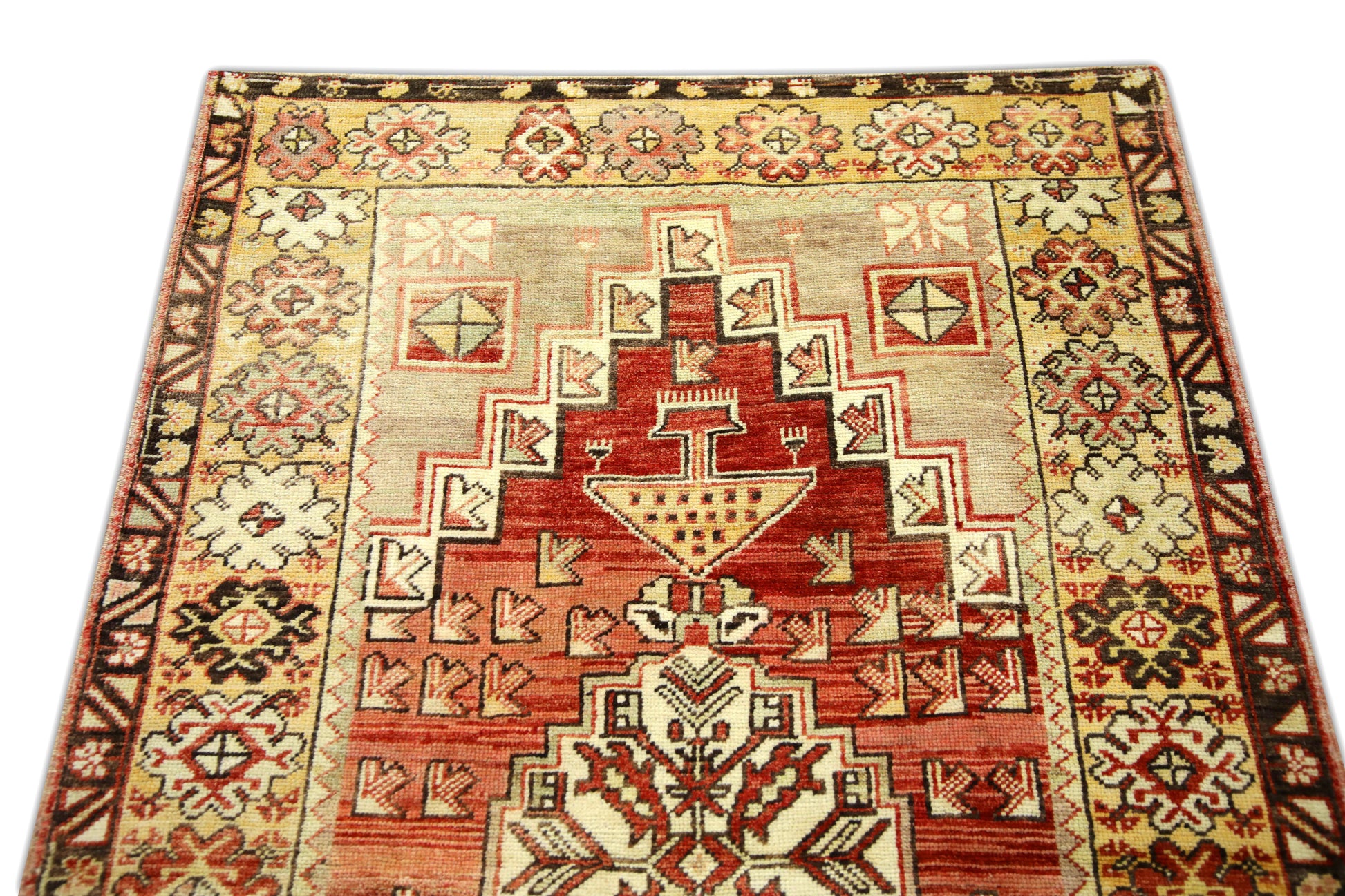 Turkish Vintage Anatolian Runner Rug  3'6" x 5'10" #453