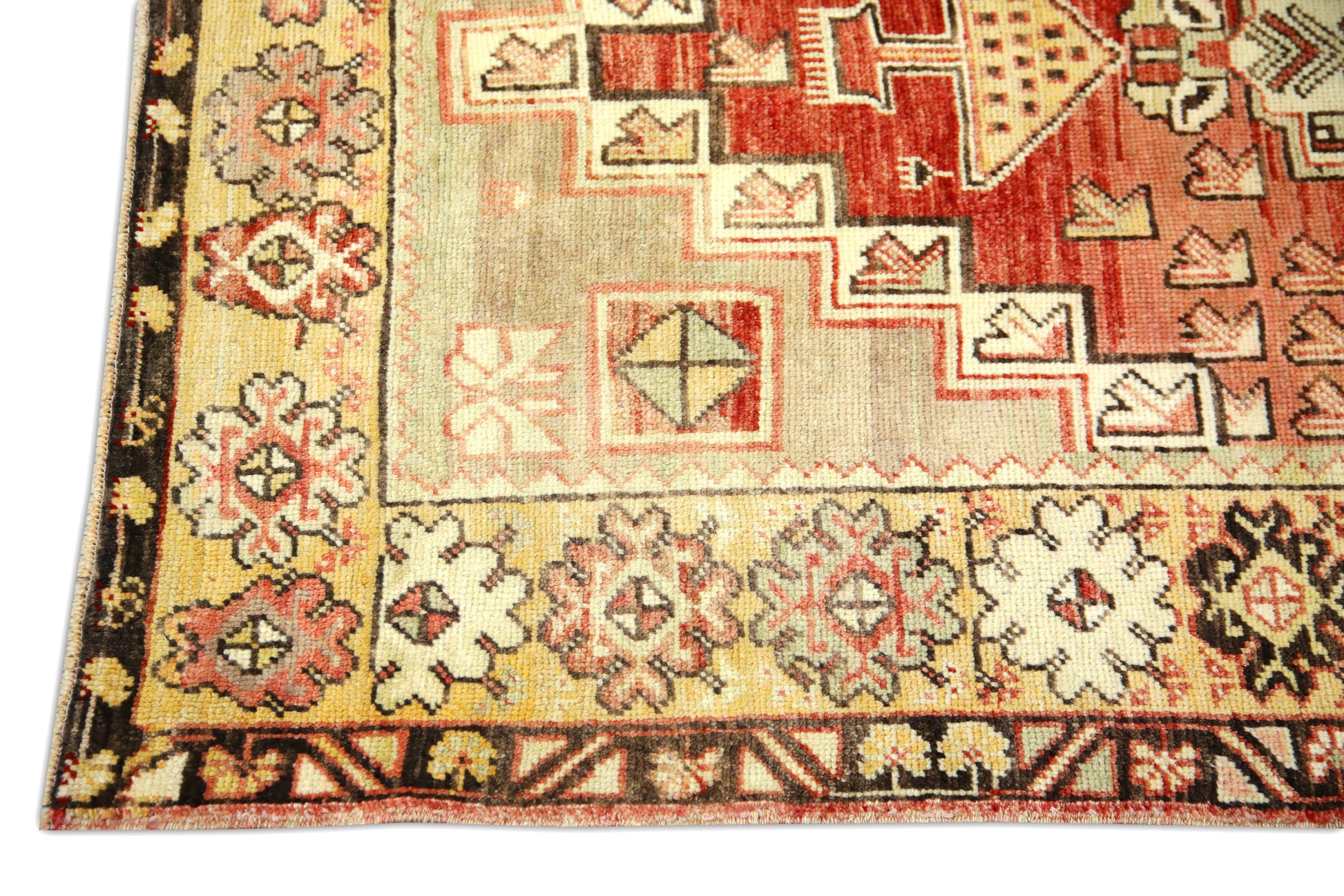 Turkish Vintage Anatolian Runner Rug  3'6" x 5'10" #453
