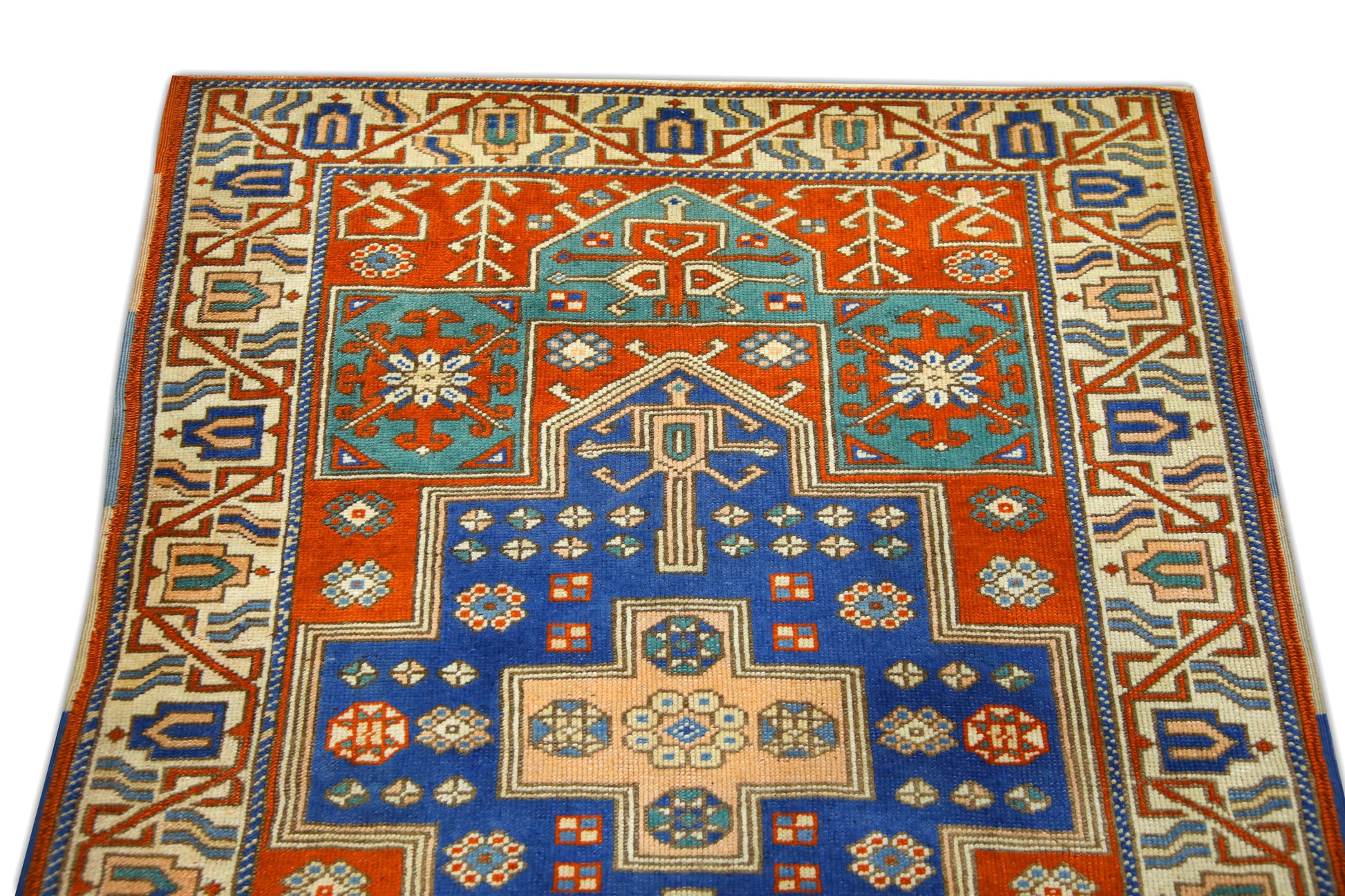 Turkish Vintage Anatolian Rug  3'6" x 4'10" #215