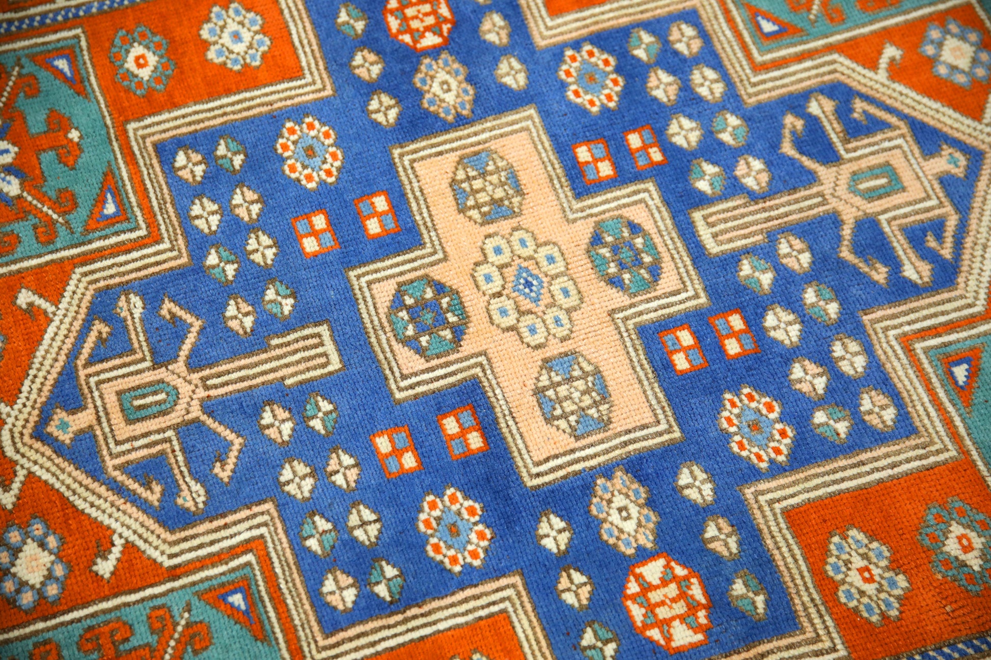 Turkish Vintage Anatolian Rug  3'6" x 4'10" #215