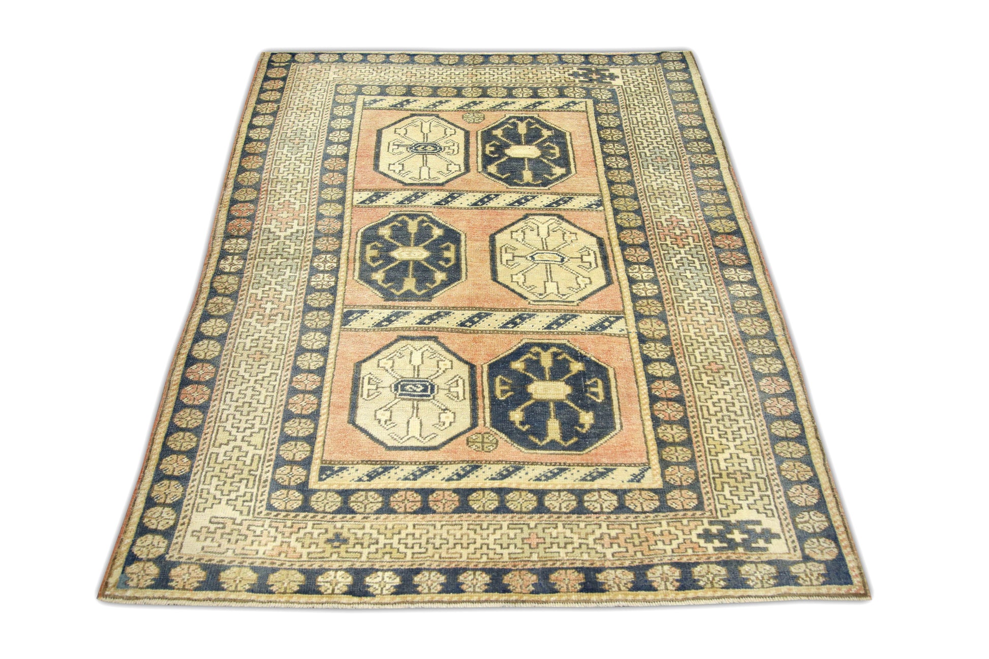 Turkish Vintage Anatolian Rug  4'3" x 5'7" #100