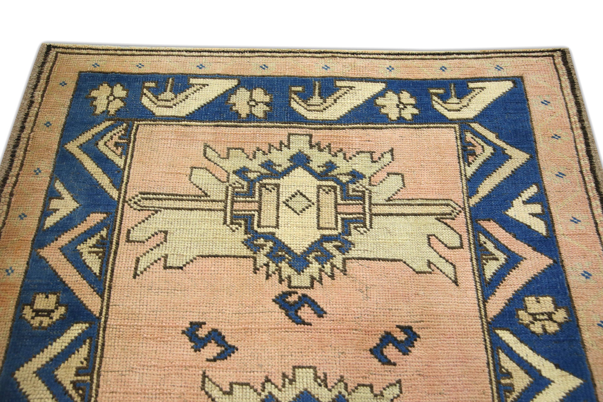 Turkish Vintage Anatolian Rug  4'3" x 4'5" #137