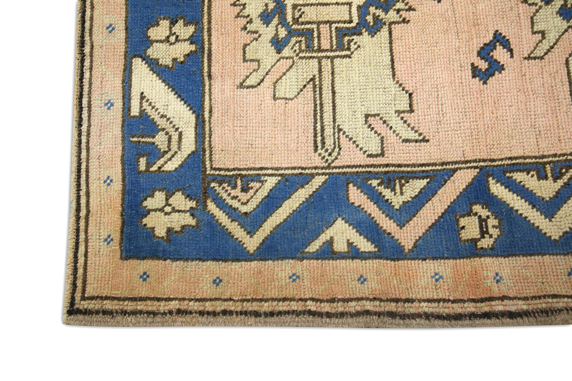 Turkish Vintage Anatolian Rug  4'3" x 4'5" #137
