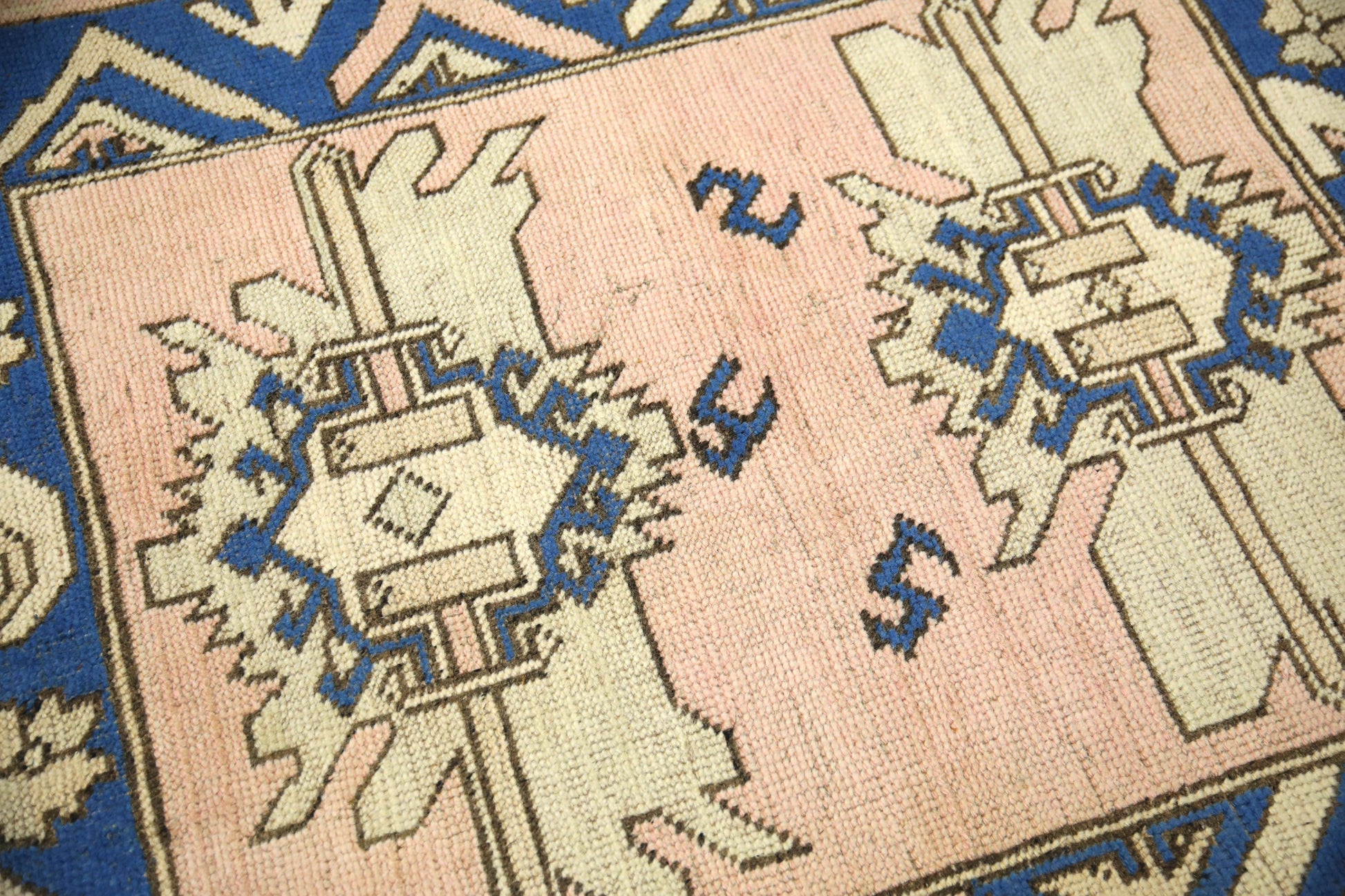 Turkish Vintage Anatolian Rug  4'3" x 4'5" #137