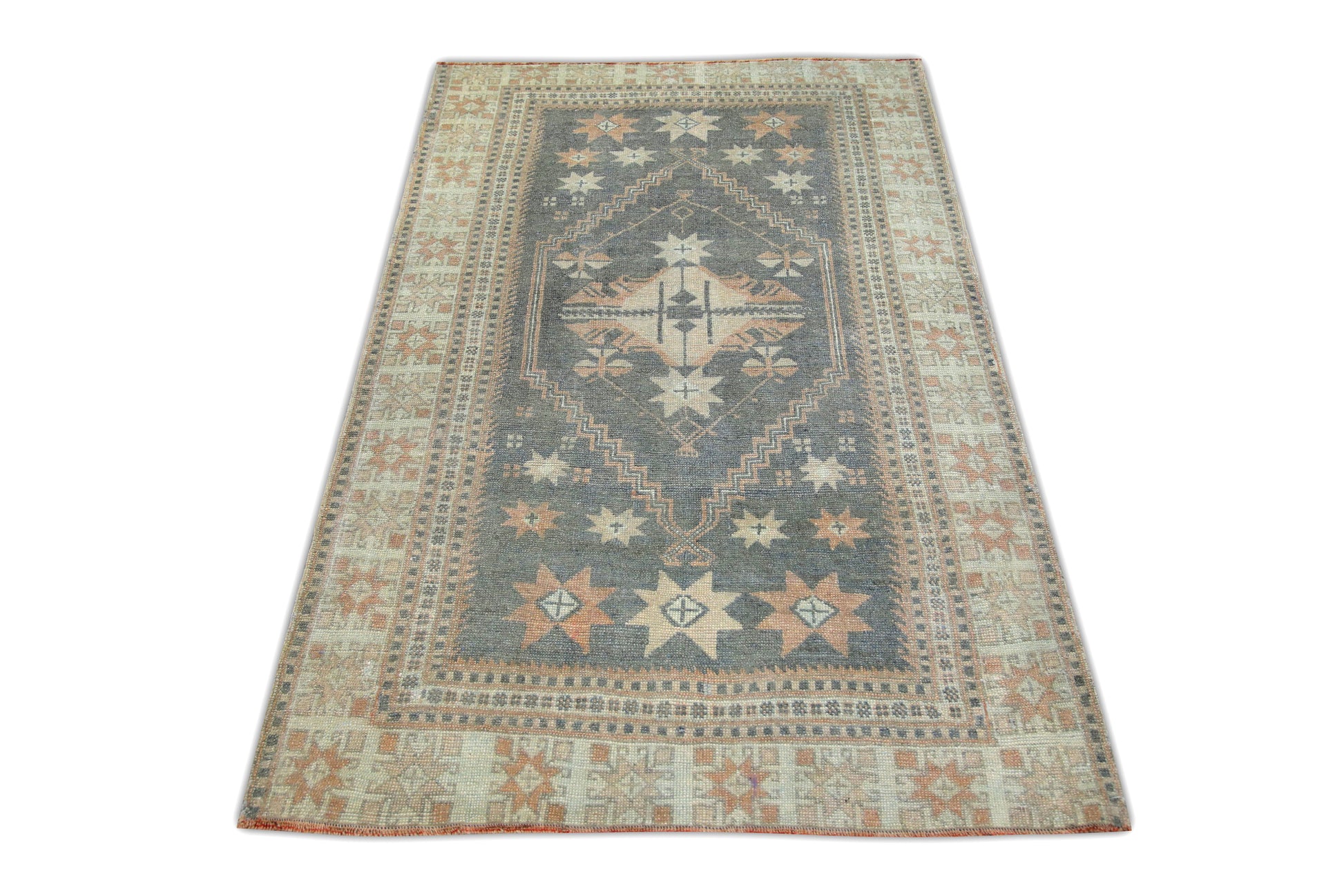 Turkish Vintage Anatolian Rug  3'7" x 5'10" #101