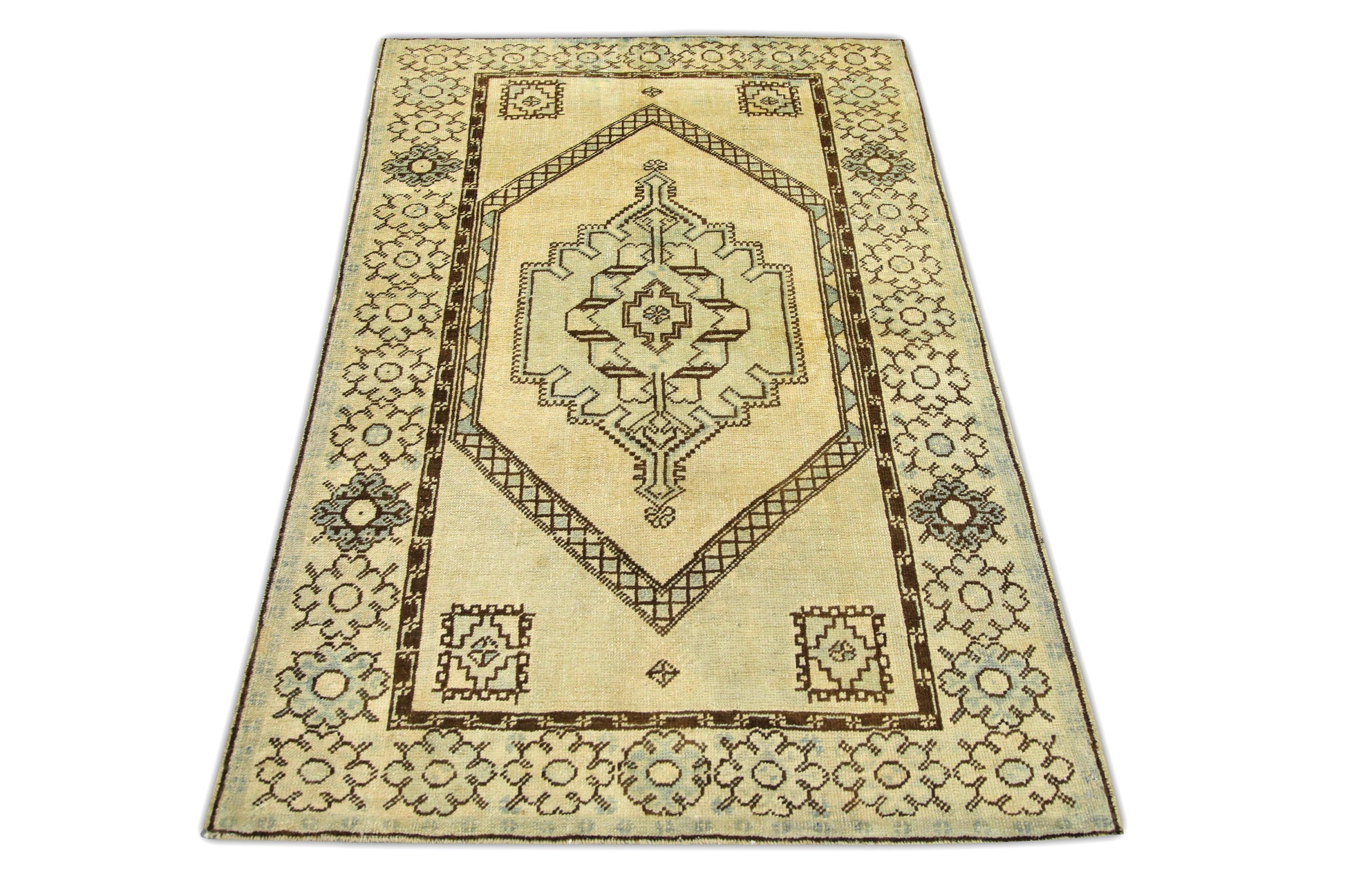 Turkish Vintage Anatolian Rug  3'8" x 5'8" #445
