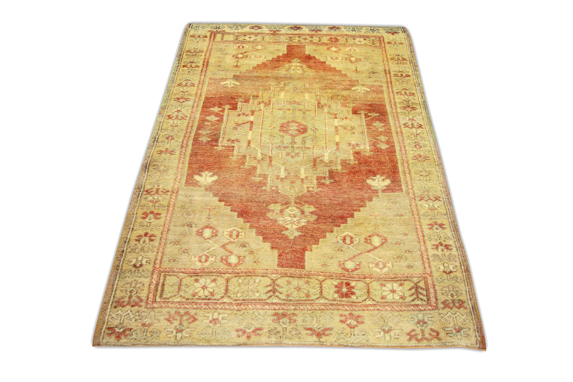 Turkish Vintage Anatolian Rug  4'1" x 5'9" #286
