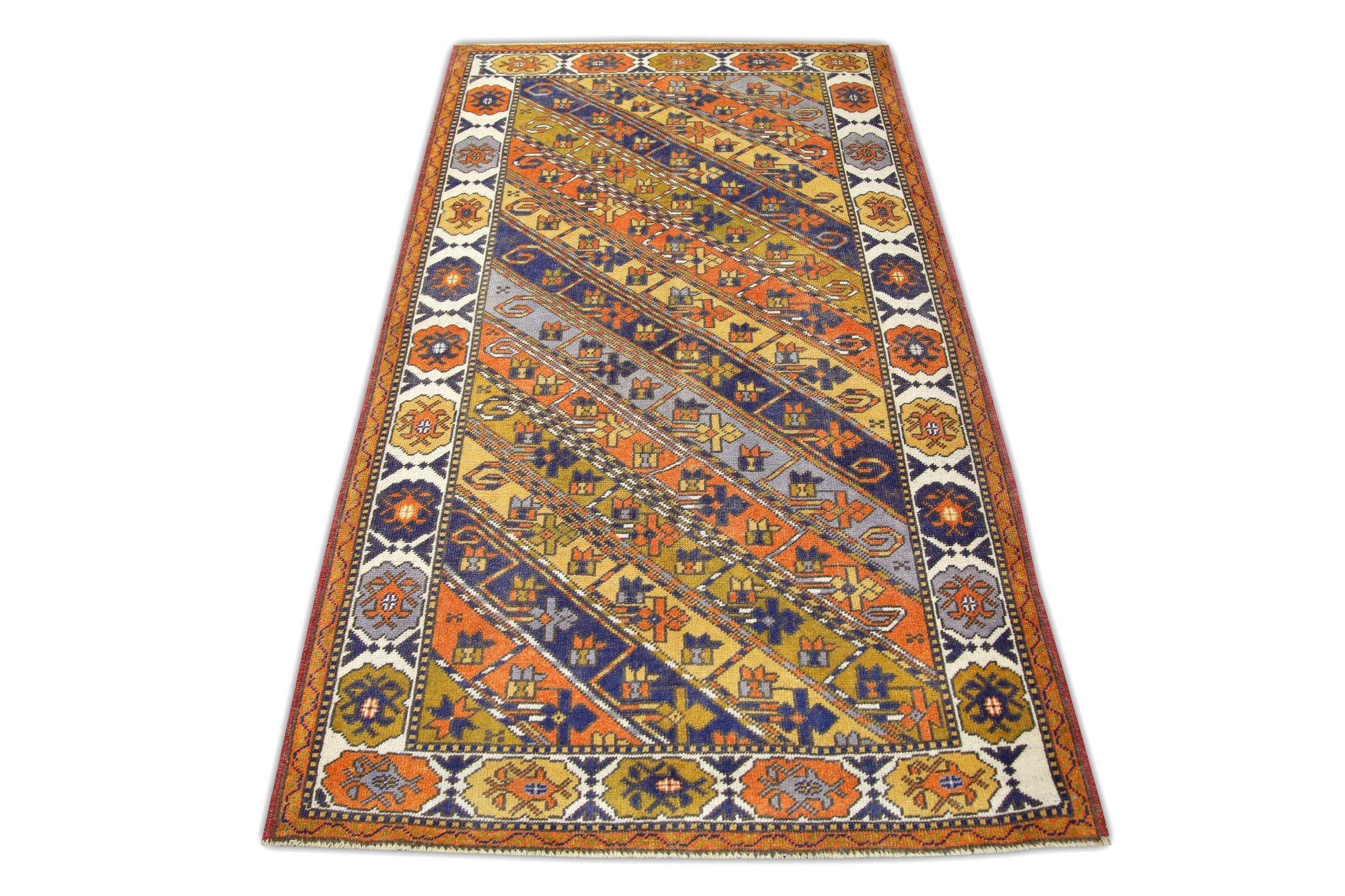 Turkish Vintage Anatolian Rug  3'8" x 6'5" #614