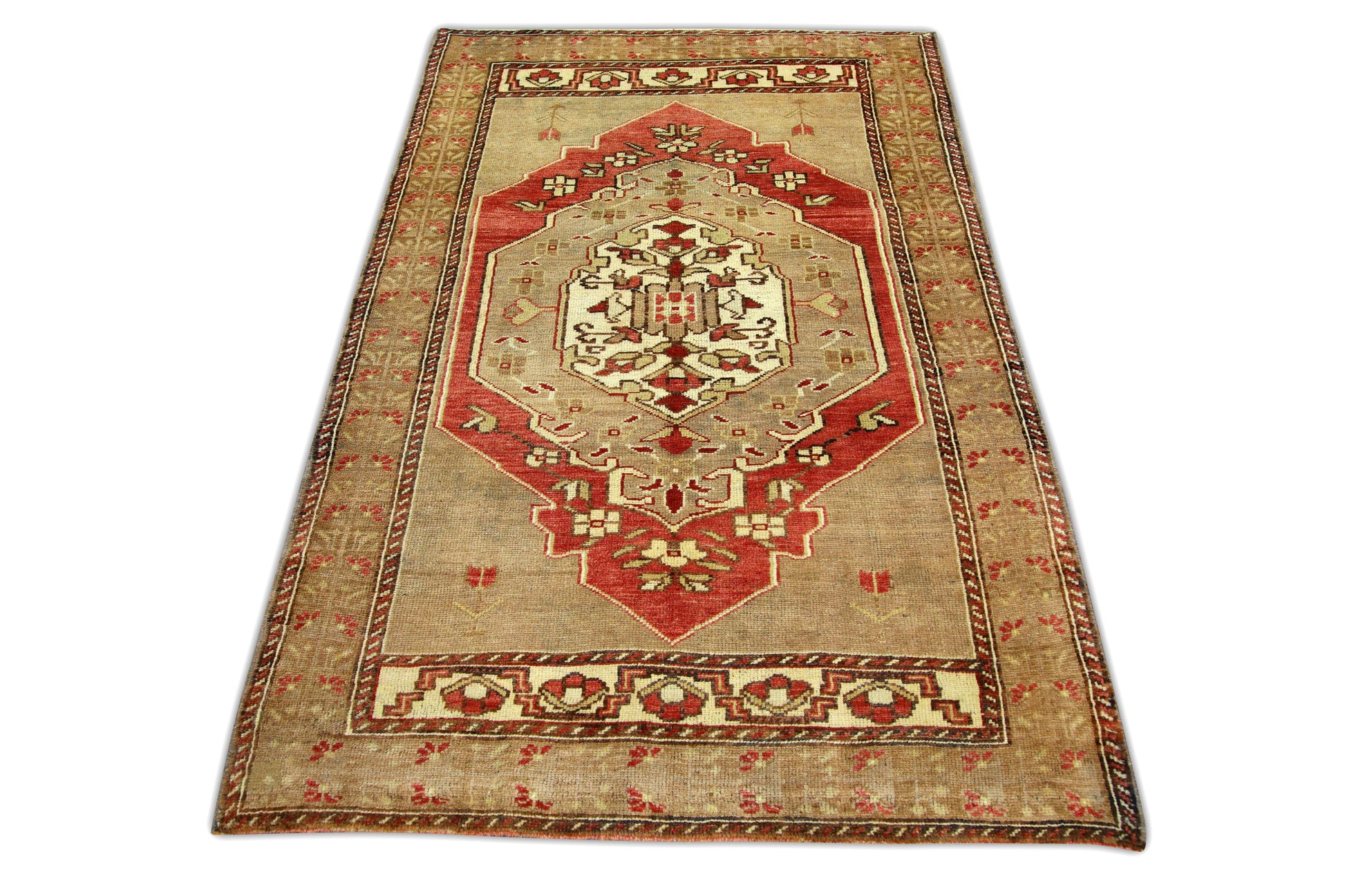 Turkish Vintage Anatolian Rug  4'1" x 6'2" #130
