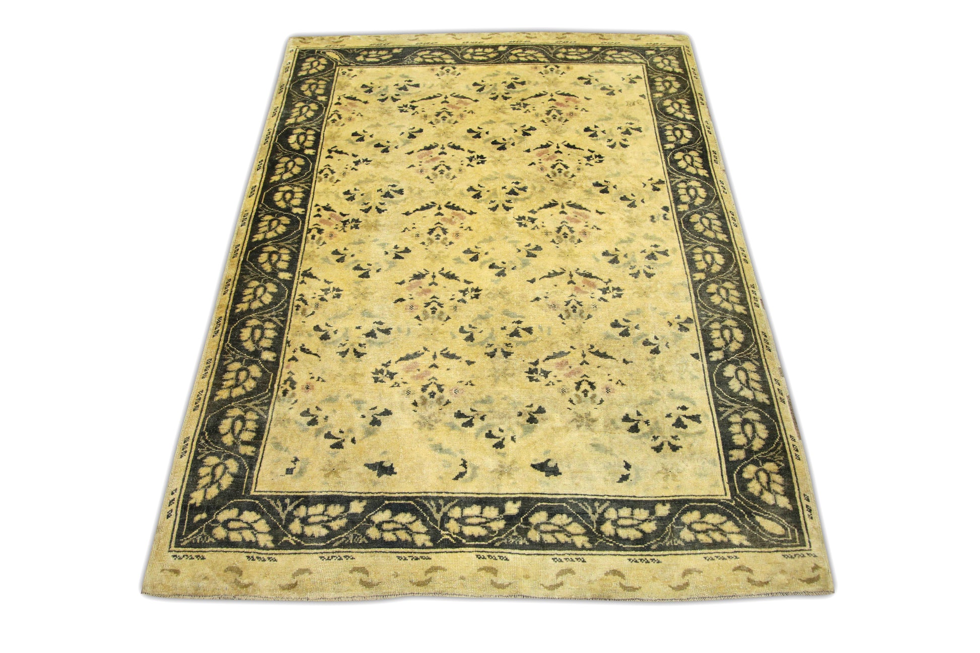 Turkish Vintage Anatolian Rug  4'2" x 5'7" #92
