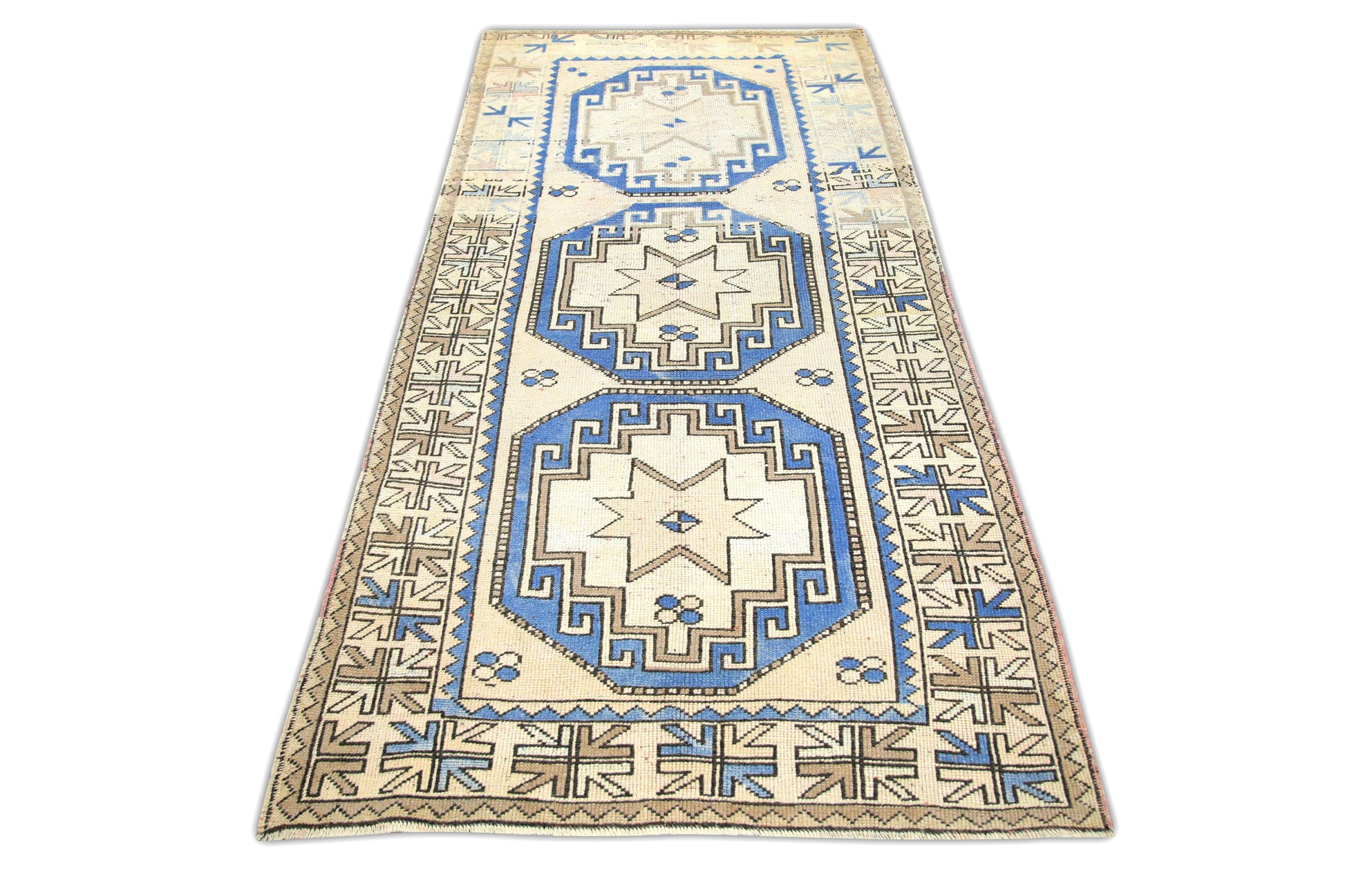 Turkish Vintage Anatolian Rug  3'9" x 7'4" #5005