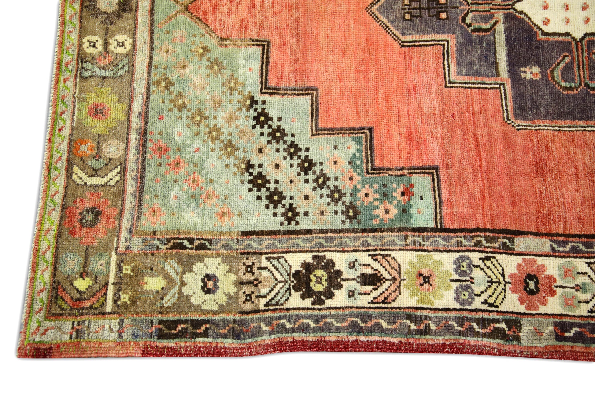 Turkish Vintage Anatolian Rug  4'1" x 5'11" #167