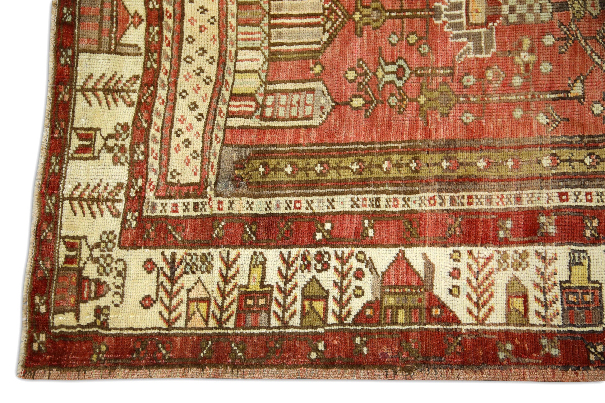 Turkish Vintage Anatolian Rug  3'8" x 5'8" #154