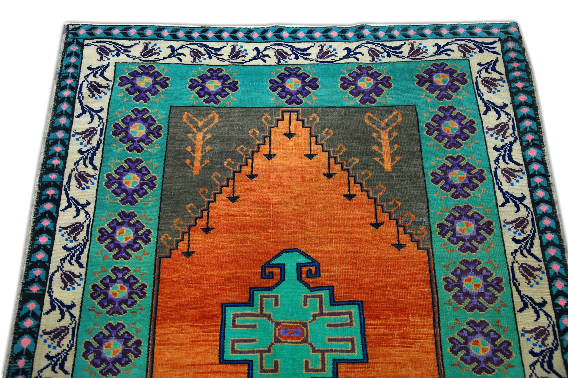Turkish Vintage Anatolian Rug  3'11" x 6'7" #6448