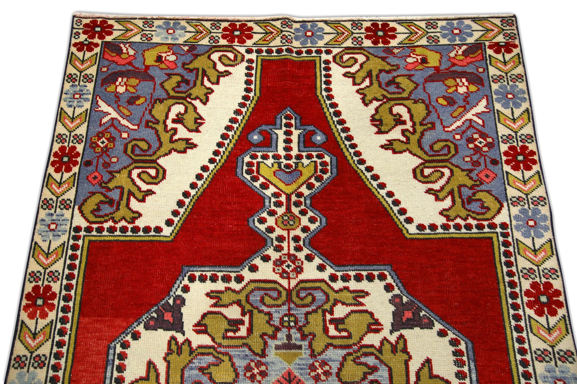 Turkish Vintage Anatolian Rug  4'1" x 7'1" #212