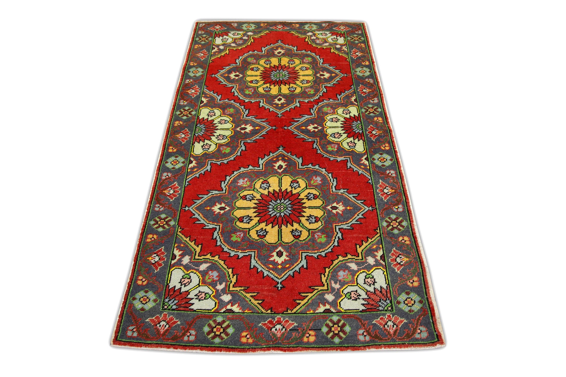 Turkish Vintage Anatolian Rug  3'6" x 6'4" #266