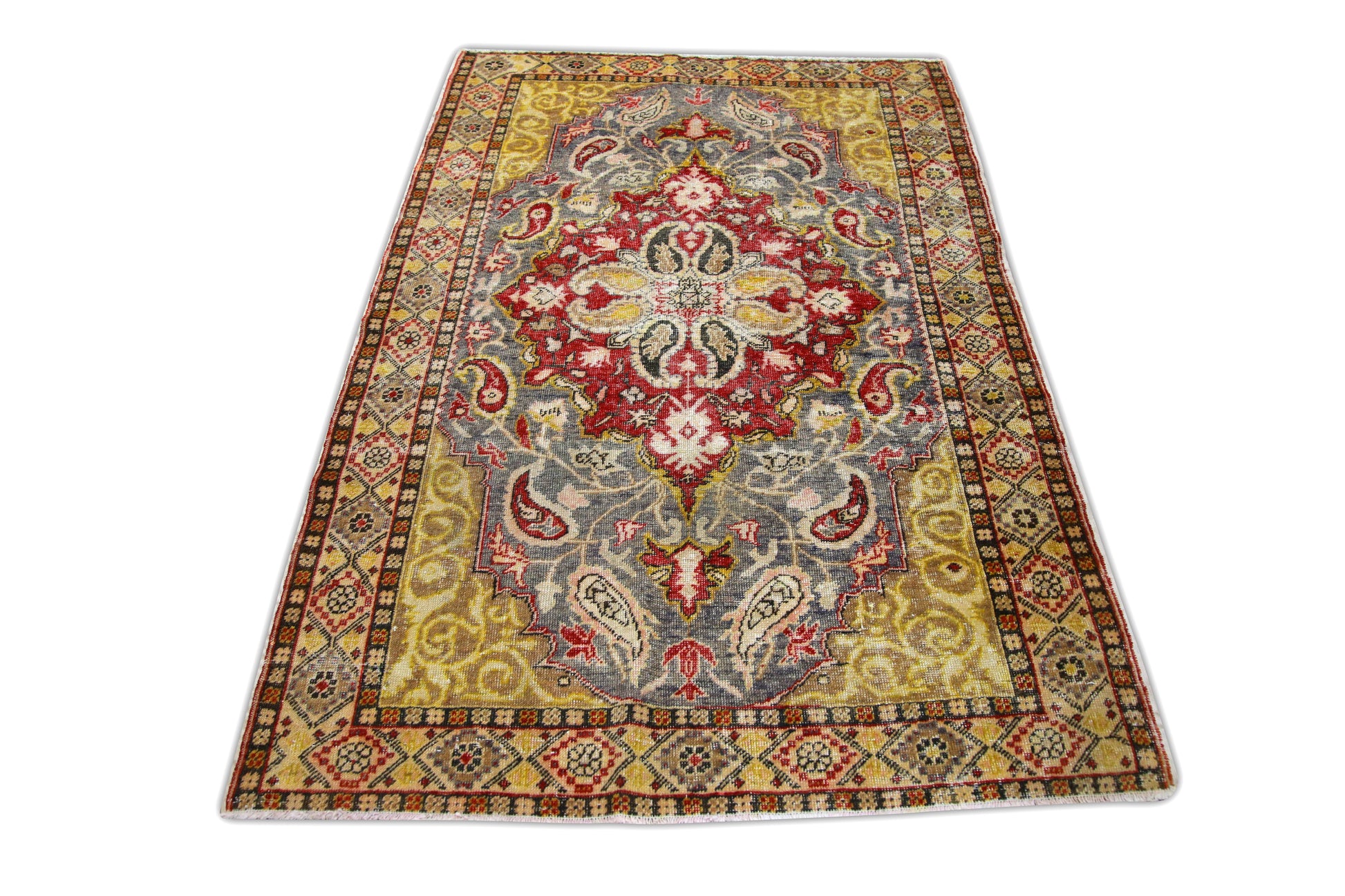 Turkish Vintage Anatolian Rug  4'4" x 6'4" #303