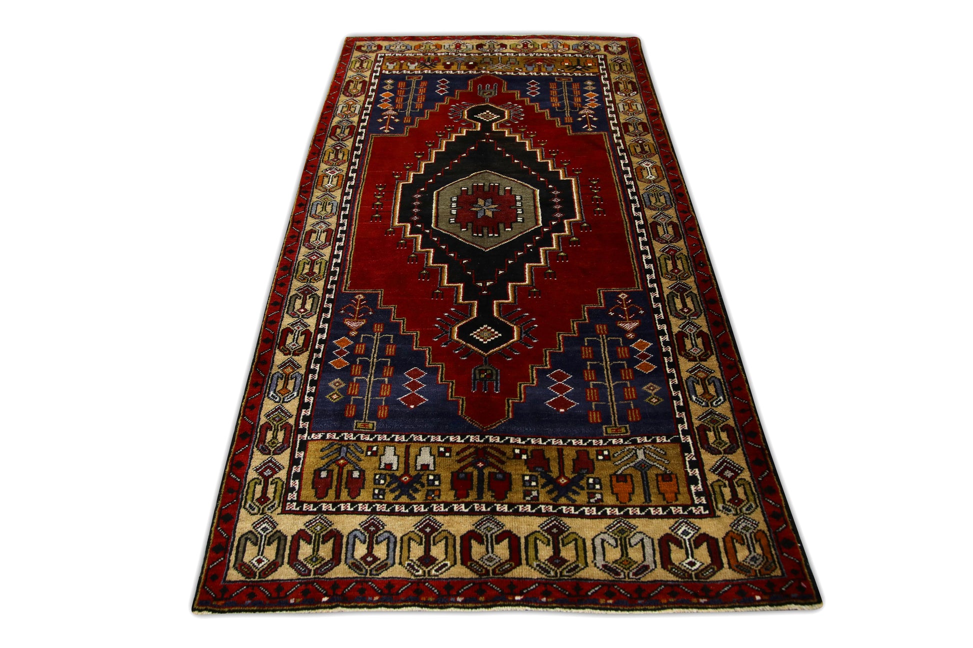 Turkish Vintage Anatolian Rug  3'10" x 7'1" #314