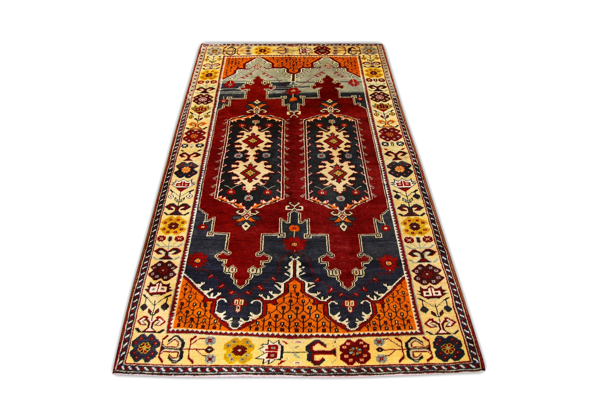 Turkish Vintage Anatolian Rug  3'9" x 6'7" #440