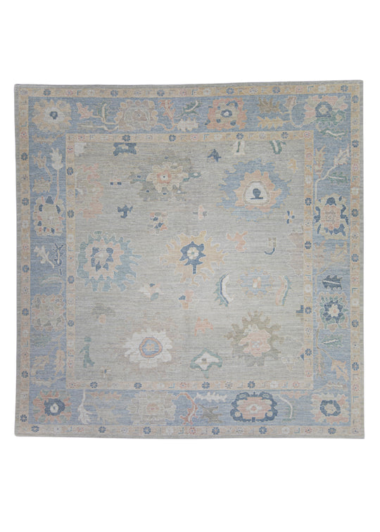 Square Turkish Oushak Rug 12'3" x 12'5" #17230