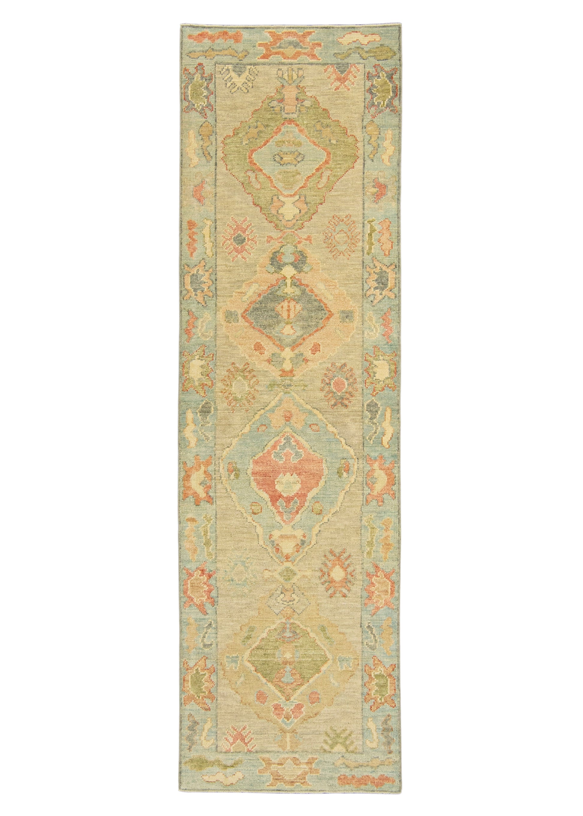 Turkish Oushak Rug 2'9" x 9'5" #22131