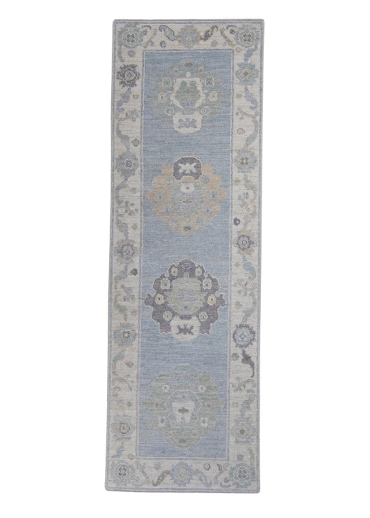 Turkish Oushak Runner Rug 2'9" x 8'4" #16169