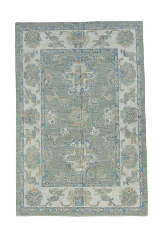 Turkish Oushak Rug 4' x 5'11" #17843