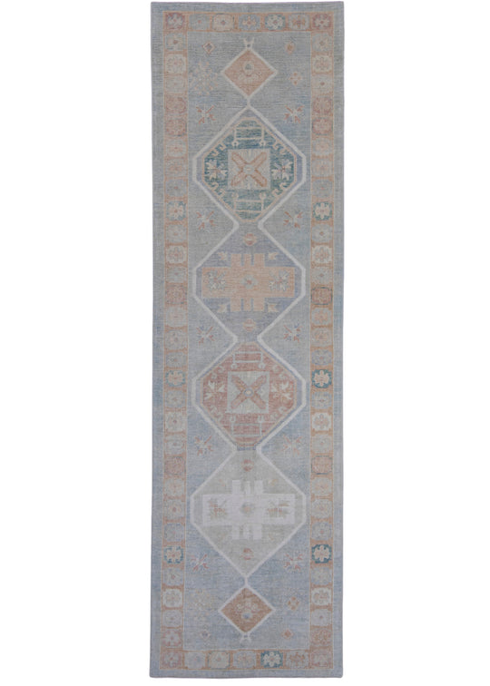 Turkish Oushak Runner Rug 4'1" x 14'4" #16727