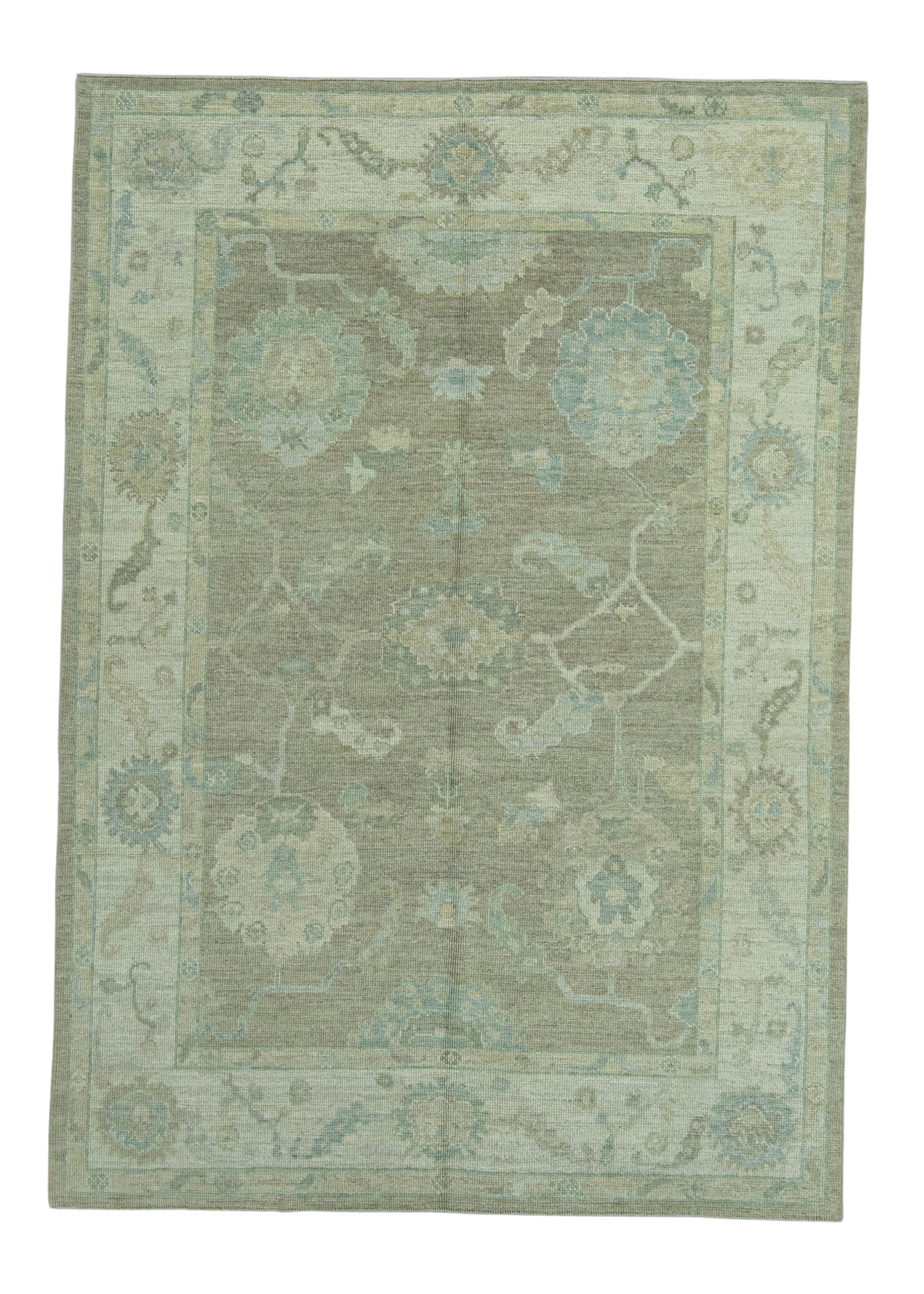 Turkish Oushak Rug 6'2" x 8'9" #19316
