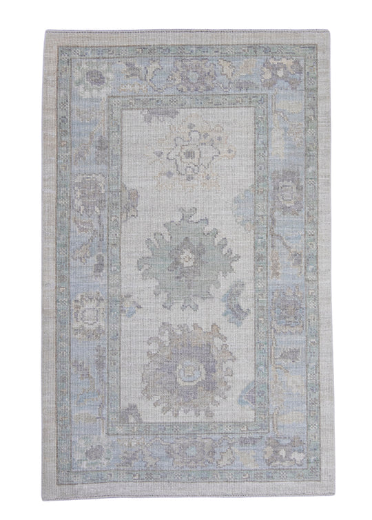 Turkish Oushak Rug 3'4" x 5'3" #16383