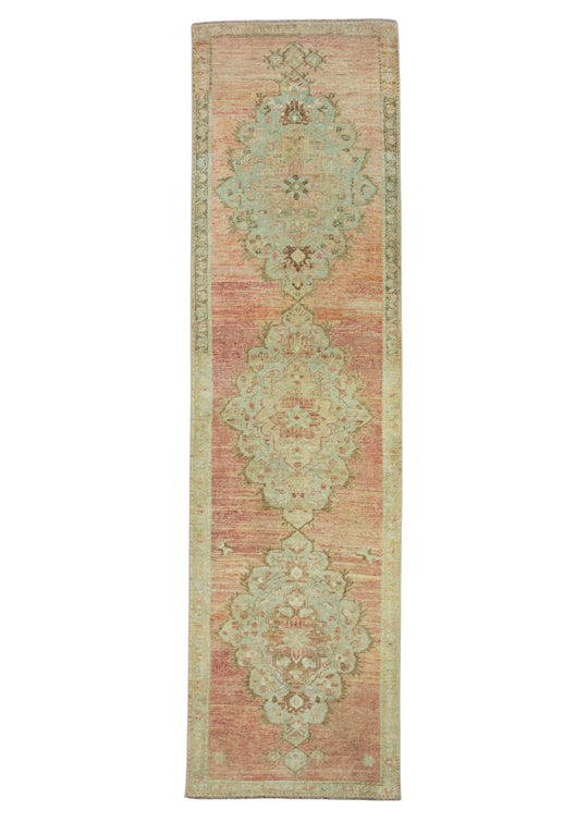 Turkish Vintage Anatolian Runner Rug 2'10" x 10'7" #17215