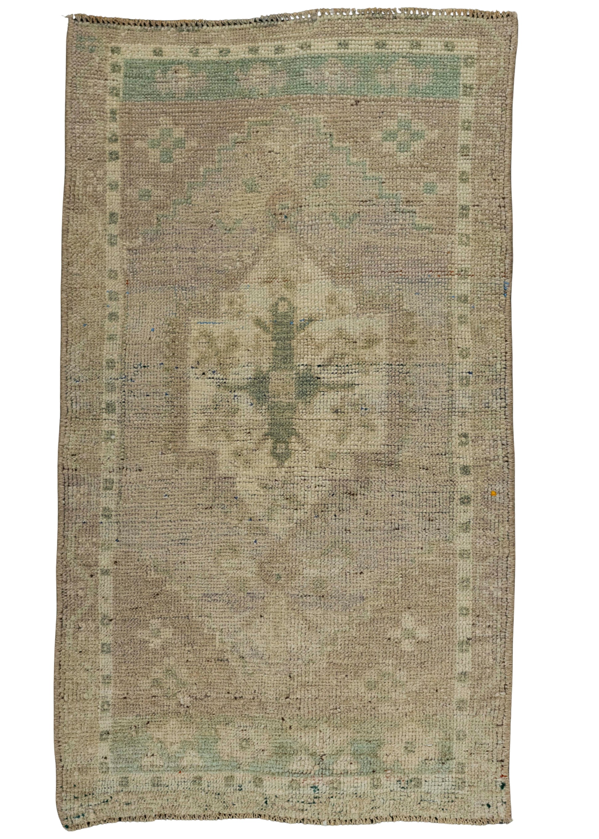Turkish Mini Rug Oriental Hand Knotted Vintage Rug 1'7" x 2'10" #21217
