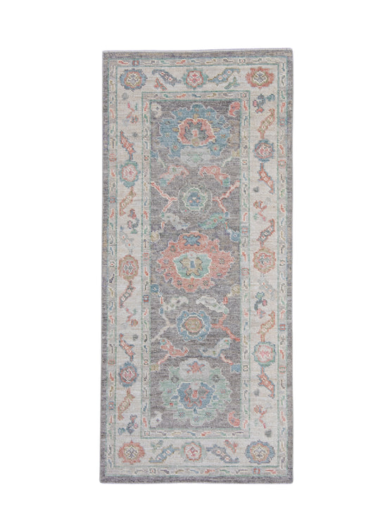 Turkish Oushak Runner Rug 2'10" x 6'4" #16153