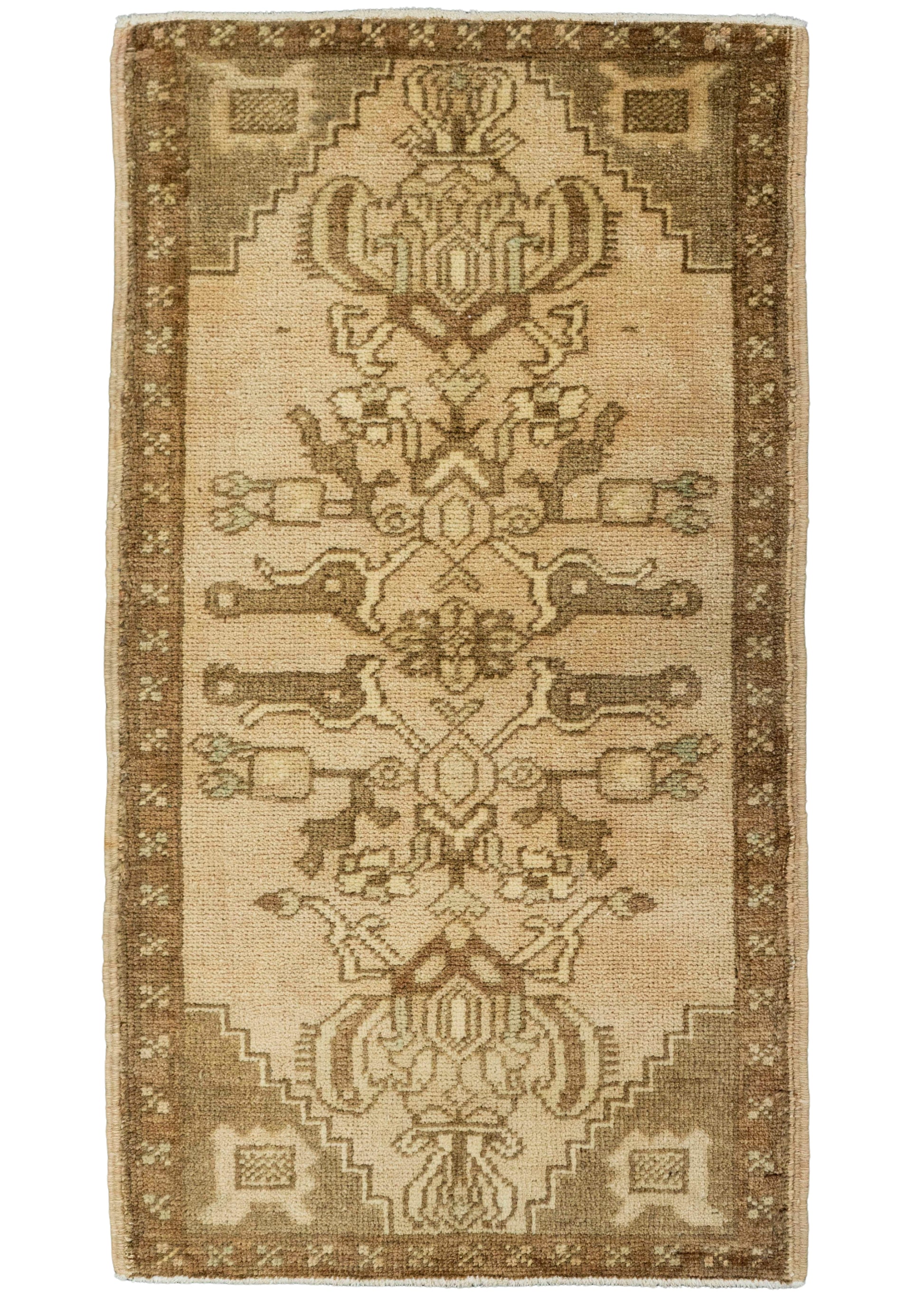 Turkish Mini Rug Oriental Hand Knotted Vintage Rug  1'8" x  2'11" #22005