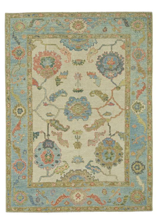 Turkish Oushak Rug  5'1" x 6'11" #20392