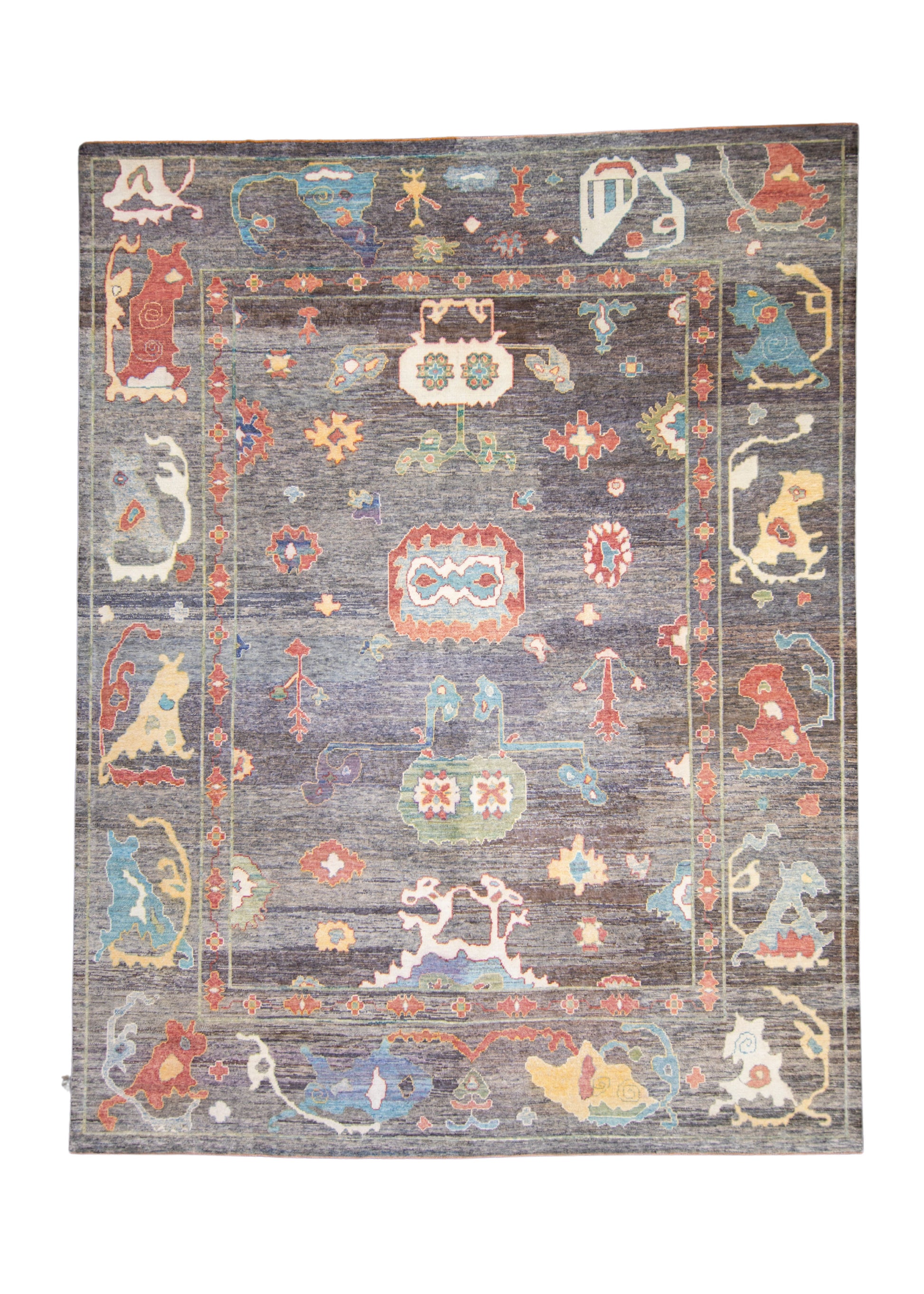 Turkish Old Wool Oushak Rug 12'4" x 16' #17100