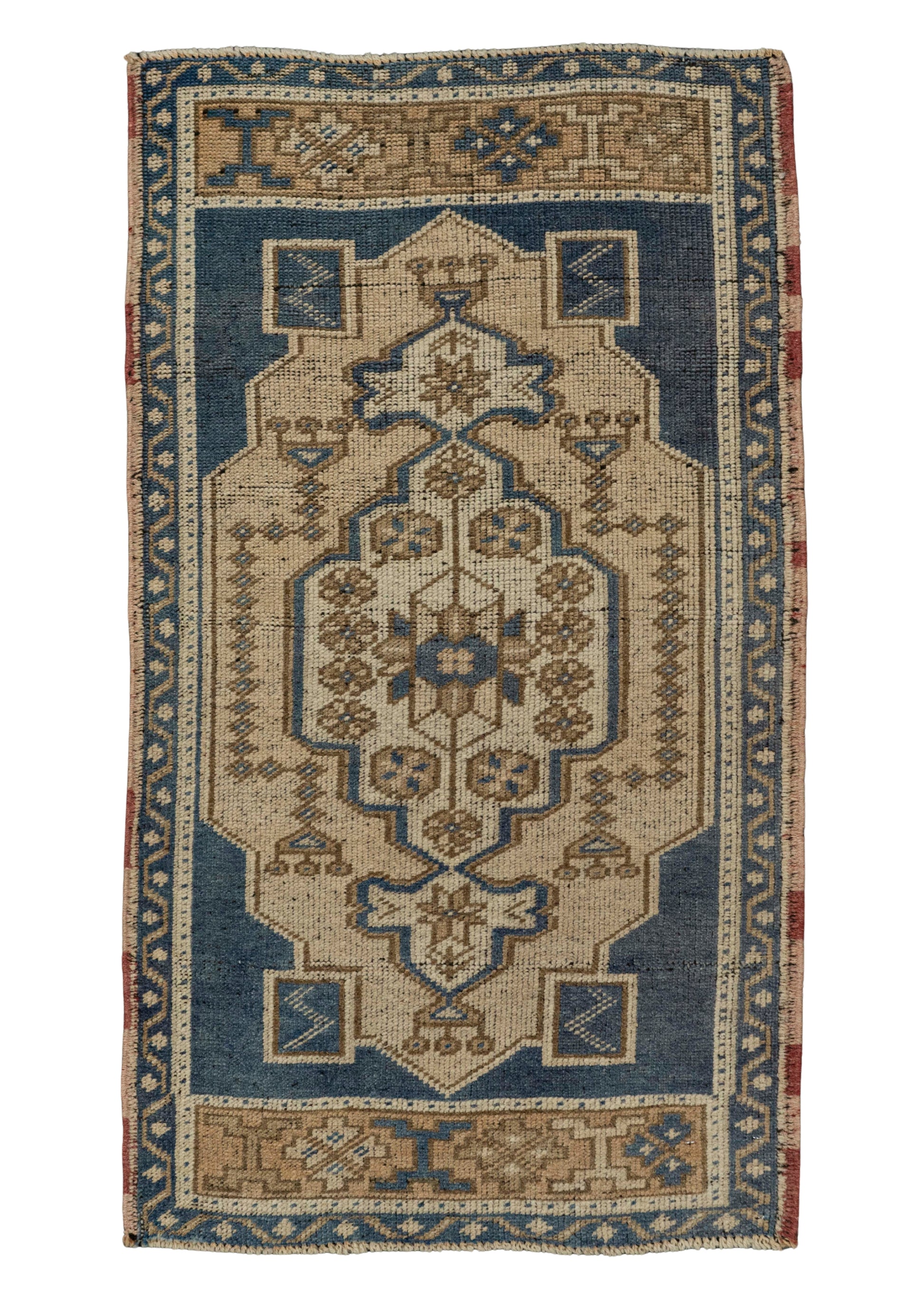 Turkish Mini Rug Oriental Hand Knotted Vintage Rug 1'10" x 3'2" #21189