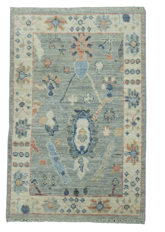 Turkish Oushak Rug 2'2" x 3'1" #17023