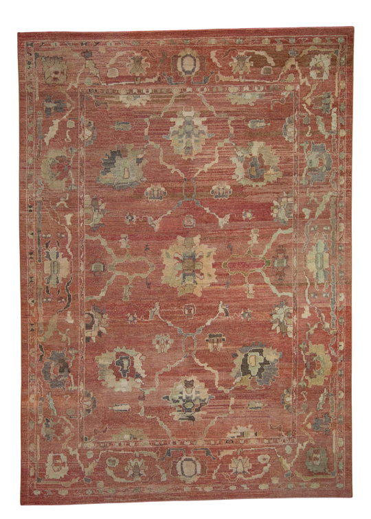Turkish Oushak Old Wool Rug 9'4" x 13'1" #18016