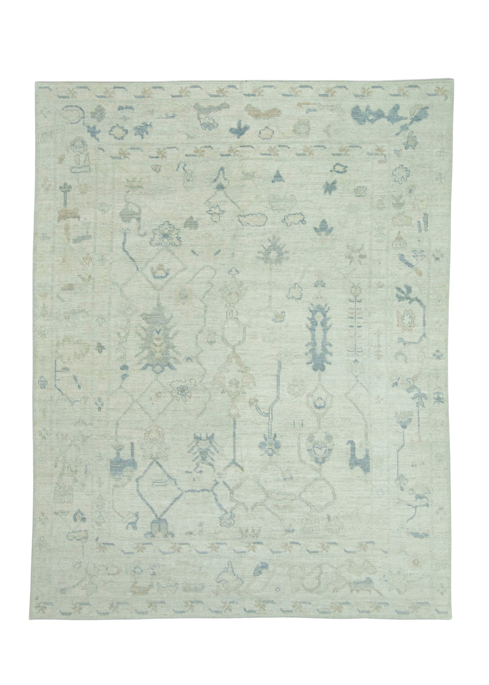 Turkish Oushak Rug 7'9" x 9'10" #19414