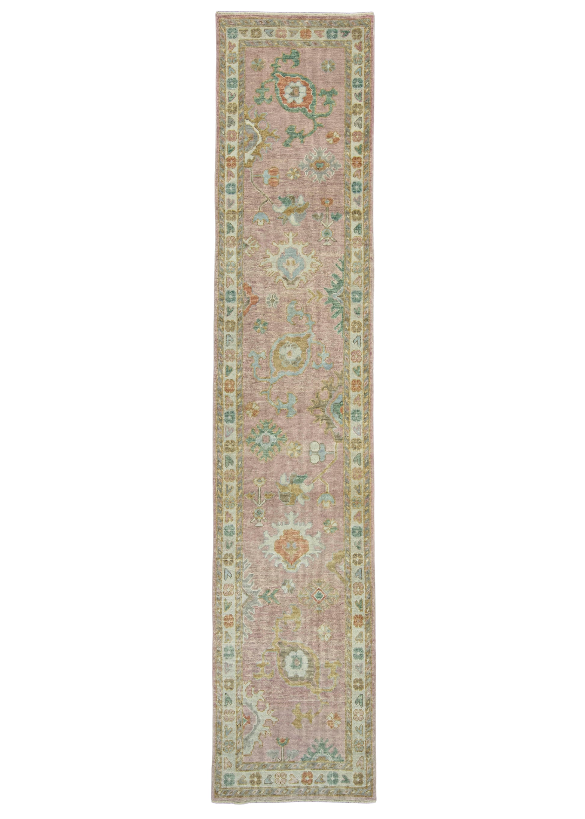 Turkish Oushak Runner Rug 2'10" x 13'7" #23659