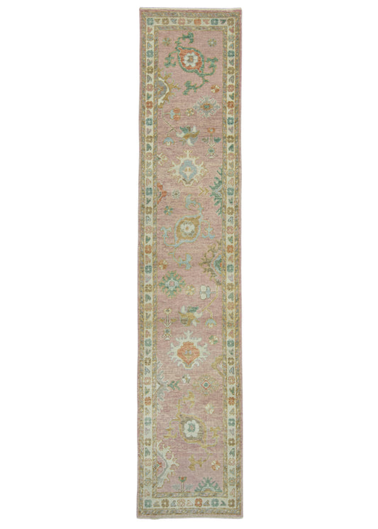 Turkish Oushak Runner Rug 2'10" x 13'7" #23659