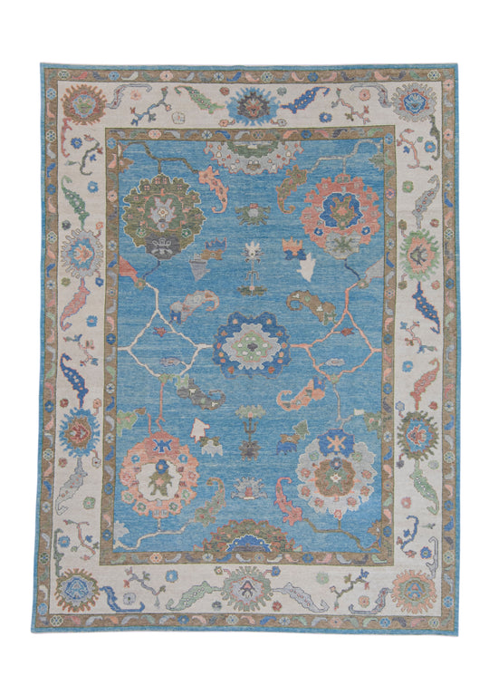 Turkish Oushak Rug 9'4" x 12'7" #16861