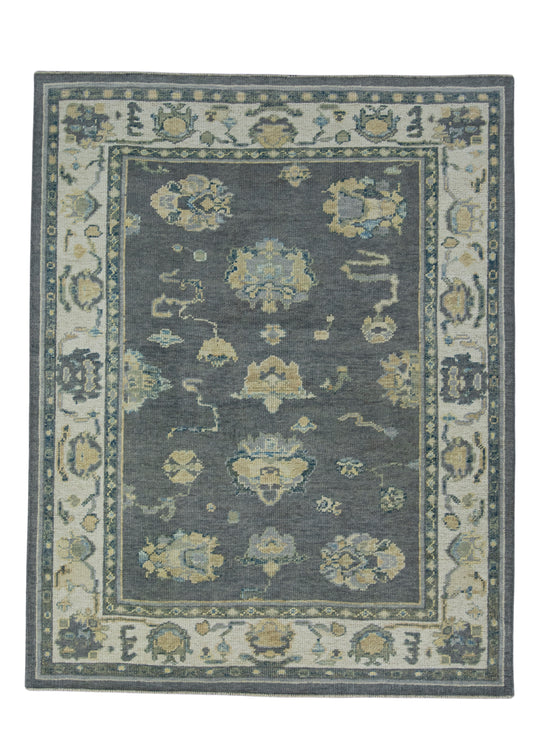 Turkish Oushak Rug 4'2" x 5'2" #17160